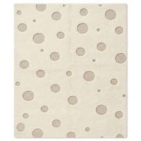 Modern Beige Polka Dot Wool/Cotton Handmade Area Rug Soft Textured Floor Mat for Living Room Bedroom Nursery