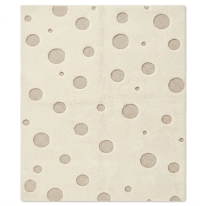 Alfombra Moderna Beige con Diseño de Puntos, Alfombra Suave y Texturizada para Sala de Estar, Dormitorio o Cuarto de Niños - Product Image 1