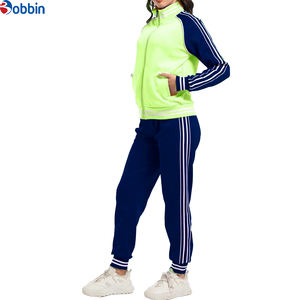 Conjunto de Chándal Deportivo Personalizado para Mujer, Chaqueta con Cremallera Completa, Conjuntos de Chándal para Correr, Conjuntos Deportivos para Gimnasio con Rayas - Product Image 4