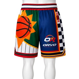 กางเกงขาสั้นชาย ORVO SPORTS ผ้าคอตตอน/โพลีเอสเตอร์ พิมพ์ลายด้วยเทคนิค Heat-Transfer แห้งเร็ว เอวกลาง มีเชือกผูก เหมาะสำหรับใส่เล่นน้ำหรือชายหาด - Product Image 4