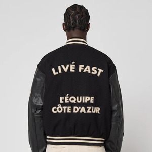 แจ็คเก็ตวาร์ซิตี้ลำลองแบบสั่งทำพิเศษสำหรับฤดูใบไม้ผลิ ตัวเสื้อทำจากผ้าขนสัตว์ แขนเสื้อทำจากผ้าสแปนเด็กซ์/โพลีเอสเตอร์ แบบ OEM ติดซิปด้านหน้า กันลม ระบายอากาศได้ดี - Product Image 4