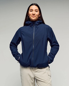 Chaqueta Cortavientos con Capucha y Bloques de Color para Mujer, Manga Larga, Cierre de Cremallera, Tejido de Poliéster, Ideal para Primavera - Product Image 3
