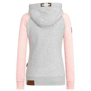 Sudadera con Capucha para Mujer, Personalizada con Color en Relieve, para Invierno/Otoño, Forro Polar, 100% Poliéster, Secado Rápido, Diseño Sólido - Product Image 2