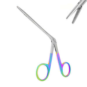 Pinces micro-auriculaires réutilisables en acier inoxydable, légères, manuelles, stérilisables à haute température, certifiées CE, instrument chirurgical ORL - Product Image 1