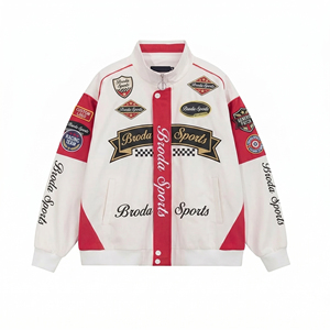 Wholesale Oem Custom Made Design Embroidered <b>Motorcycle</b> Racing <b>Jackets</b> Premium Quality Vintage Car Varsity Nascar <b>Jacket</b> men - Product Image 6