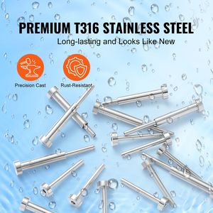 20 Pack T316 1/8 in acciaio inossidabile \ "Kit di ringhiera per cavi invisibili Swage finestrip cavo ringhiera argento-per legno/metallo - Product Image 4