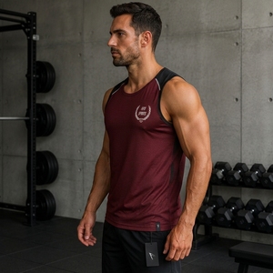 Men <b>Sports</b> <b>Tank</b> <b>Top</b> Lightweight Performance Fabric Moisture Wicking Quick Dry Construction Sleeveless Athletic Fit Training Wear - Product Image 5