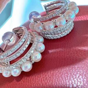 Boucles d'oreilles en argent pur S925, jade vert sans défaut rond de 12-11 mm, avec design de perle naturelle, boîte cadeau en diamant - Product Image 2