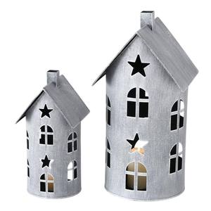 Portavelas de Metal Blanco Vintage con Forma de Casa, Decoración Navideña para el Hogar, Adorno Colgante, Decoración Festiva para Mesa - Product Image 5