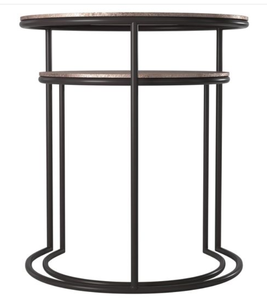 Modern Nesting Coffee <b>Table</b> <b>Set</b> Metal <b>Side</b> <b>Tables</b> Round End <b>Tables</b> for Living Room Apartment Hotel - Product Image 4