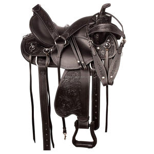 Selle d'équitation de plaisir Western de qualité supérieure en cuir Selle de cheval Western Selle d'équitation de sentier de plaisir faite à la main en vrac - Product Image 4