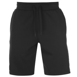 Pantalones Cortos Bermuda para Hombre, Color Negro Sólido, 100% Algodón Ecológico, Transpirables, con Cordón en la Cintura, Bolsillos, Estilo Casual, Felpa Francesa - Product Image 1