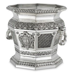 Stainless Steel Ice <b>Bucket</b> with Lid, Round Beverage Cooler Tub with Handles - Product Image 2