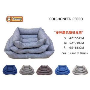 Ensemble de lits pour animaux Yommy 3 pièces S M L en coton imprimé, nid douillet pour animaux - Product Image 2