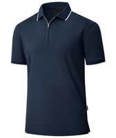 Camisa Casual para Hombre con Cierre de Cremallera, Manga Corta, 240 Gramos, Tela de Jersey de Algodón Orgánico, Costuras Duraderas, Diseño Personalizado, Nombre de Marca Personalizado