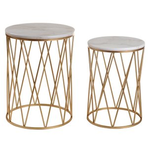 Premium <b>Space</b> Saving Metal Nesting Table Set with Textured Industrial Finish - Product Image 2