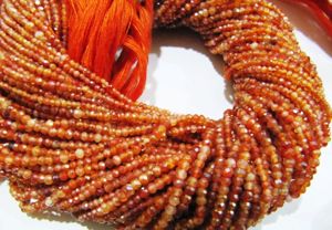 Cadena de Rodletes Facetados de Cornalina Mística Natural Recubierta, 13 Pulgadas de Largo - Product Image 5
