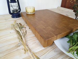 Tabla de Cortar y Plato para Servir de Bambú, Duradera, Forma Rectangular, 12 mm de Grosor, Apta para Lavavajillas - Product Image 2