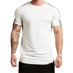T-shirt sportif pour homme, coupe ajustée, coton doux et polyester, manches courtes, design simple, t-shirt de sport pour la vente en gros - Product Image 3
