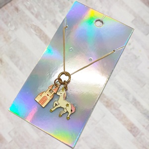 Collar de unicornio con diseño de castillo, hecho de aleación de zinc, elegante, divertido, absolutamente encantador - Product Image 1