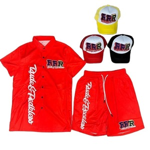 Nuevo Conjunto de Camiseta y Pantalones Cortos para Hombre, Estilo Moderno y Popular, de Alta Calidad, Transpirable, de Algodón, Manga Corta - Product Image 6