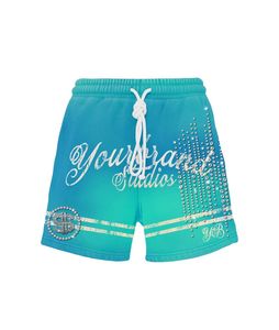 Shorts de jogging pour hommes style urbain, séchage rapide, respirants, 100% coton, effet délavé, taille mi-haute élastique, motif uni, marque personnalisée - Product Image 4