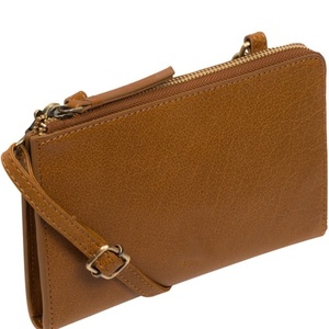 Bolso Bandolera de Cuero Genuino para Mujer, Estilo Minimalista Marrón con Correa Ajustable y Cierre de Cremallera, Logotipo Personalizado Disponible - Product Image 3