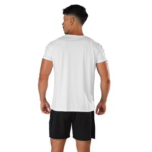 Chemise à manches courtes blanche pour homme, coton premium confortable, vêtements décontractés tendance, chemise de sport élégante, vêtements de sport en gros - Product Image 2
