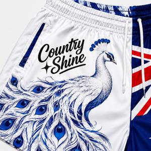 กางเกงขาสั้นชายหาดลายธงชาติออสเตรเลีย ยี่ห้อ Country Shine แบบพิมพ์ดิจิทัล แห้งเร็ว เอวยางยืด มีโลโก้ด้านหน้า สวมใส่สบาย - Product Image 5