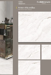 Baldosa de Porcelana Moderna con Aspecto de Mármol Blanco de 1200x1800, Formato Grande, Superficie Pulida para Hospitales, Salas de Espera de Aeropuertos y Villas - Product Image 2