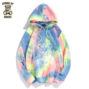 Sudadera con Capucha Extra Grande Personalizada para Hombre, 100% Algodón Terry, Venta al Por Mayor, Tie-Dye, Estilo Urbano, Sudadera Premium Gruesa para Invierno - Product Image 1