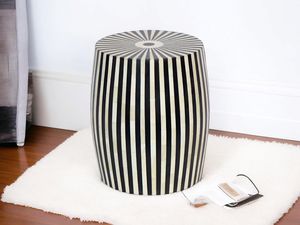 Decorative Bone Inlay Side Table With Stylish Handmade Mosaic Work For Modern Interior Decoration - Product Image 1