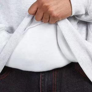 Sudadera con capucha extragrande de algodón velour blanco con media cremallera para hombre, estampado digital, duradera, talla grande, ecológica, para uso exterior en invierno - Product Image 6