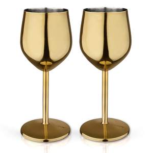 แก้วไวน์แดงหรูหรา Bold Blossom ดีไซน์ทันสมัย ชุบทองแดงบนสแตนเลสสตีล  ขนาด 301-400 มล. เหมาะสำหรับงานปาร์ตี้ - Product Image 2