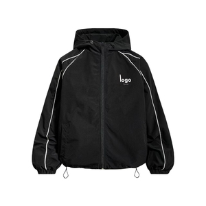 Winter Windproof Waterproof Sublimation Pattern Hooded Windbreaker <b>Jacket</b> for <b>Men</b> High Quality Customizable Front Logo <b>Pullover</b> - Product Image 1