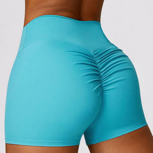 Shorts de sport sans couture pour femmes, taille haute, à compression, pour l'entraînement en extérieur, le yoga et le fitness, avec effet push-up fessier - Product Image 6