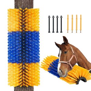 Cepillo rascador para ganado, producto para el cuidado de caballos con 2 tornillos, 17.1 x 7.5, rascador para vacas, alivio de la picazón en la espalda, función de limpieza. - Product Image 1