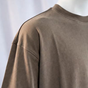 Camiseta de Manga Larga para Hombre, Corte Holgado, Hombros Caídos, Algodón y Felpa, Estilo Casual Urbano, Moderna, Transpirable y de Secado Rápido - Product Image 2