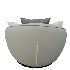 Swivel Extendable Chaise Lounge <b>Sofa</b> Chair PU Leather Upholstery Solid <b>Wood</b> <b>Frame</b> Eco-Friendly Modern Design for Living - Product Image 5