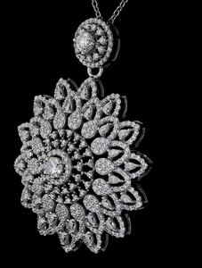 Ensemble de collier et boucles d'oreilles en or plaqué 22 carats de luxe, diamants cultivés en laboratoire, certifiés IGI, bijoux pour femmes, fiançailles, mariage, anniversaire - Product Image 3