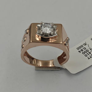 Exquisito Anillo Vintage para Hombre, Oro de 14K, Diamante Natural de Corte Brillante de 0.84Ct, Color G, Acabado en Rodio, Certificado IGI, Juego de 7 Piezas - Product Image 1