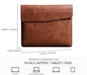 Funda para Portátil OEM de Cuero Genuino, Funda Protectora Suave Personalizada, Funda de Alta Calidad para Hombres y Mujeres, Funda para Computadora al por Mayor - Product Image 6