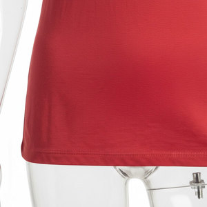T-shirt en coton molletonné 100% pour femme, col rond, manches courtes, tricoté, écologique, protection UV, respirant, décontracté, printemps été - Product Image 5