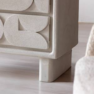 Commode en bois effet béton blanc Vandana Ultra Cresta - Product Image 4