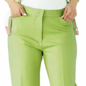 Pantalones de Punto AKA Ponte para Mujer, Cintura Alta, Pierna Recta, Rosa Verde, Elásticos, Formales, Casuales, Ropa Griega para Hermandades - Product Image 4