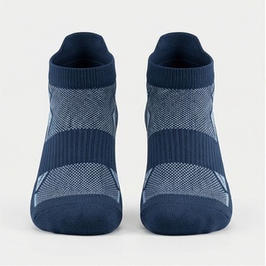 Ankle Socks Breathable Geometric Pattern Running Sport Socks for Adults Summer <b>Thin</b> Knitted Polyester Spandex - Product Image 1