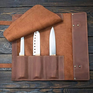 Bolsa Portacuchillos de Cuero Genuino al por Mayor, Organizador Culinario Profesional, Protección a Prueba de Olores, Venta Directa de Fábrica - Product Image 1