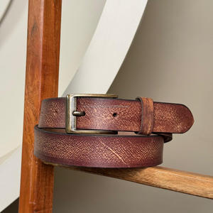 Ceintures durables en cuir véritable pleine fleur vintage pour hommes et femmes avec style décontracté robuste et boucle ardillon antique - Product Image 4