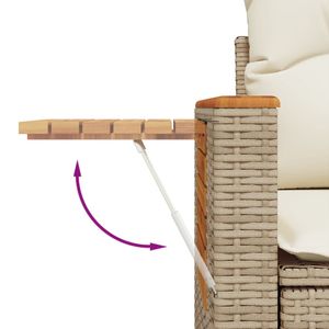 Conjunto de Sofás de Jardín Color Crema Beige - Product Image 6