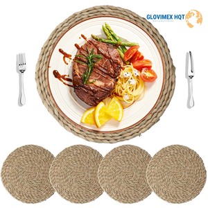 Customizable Jute Seagrass <b>Woven</b> Placemat Wicker <b>Coaster</b> Natural Handcrafted Party Table Styling - Product Image 5